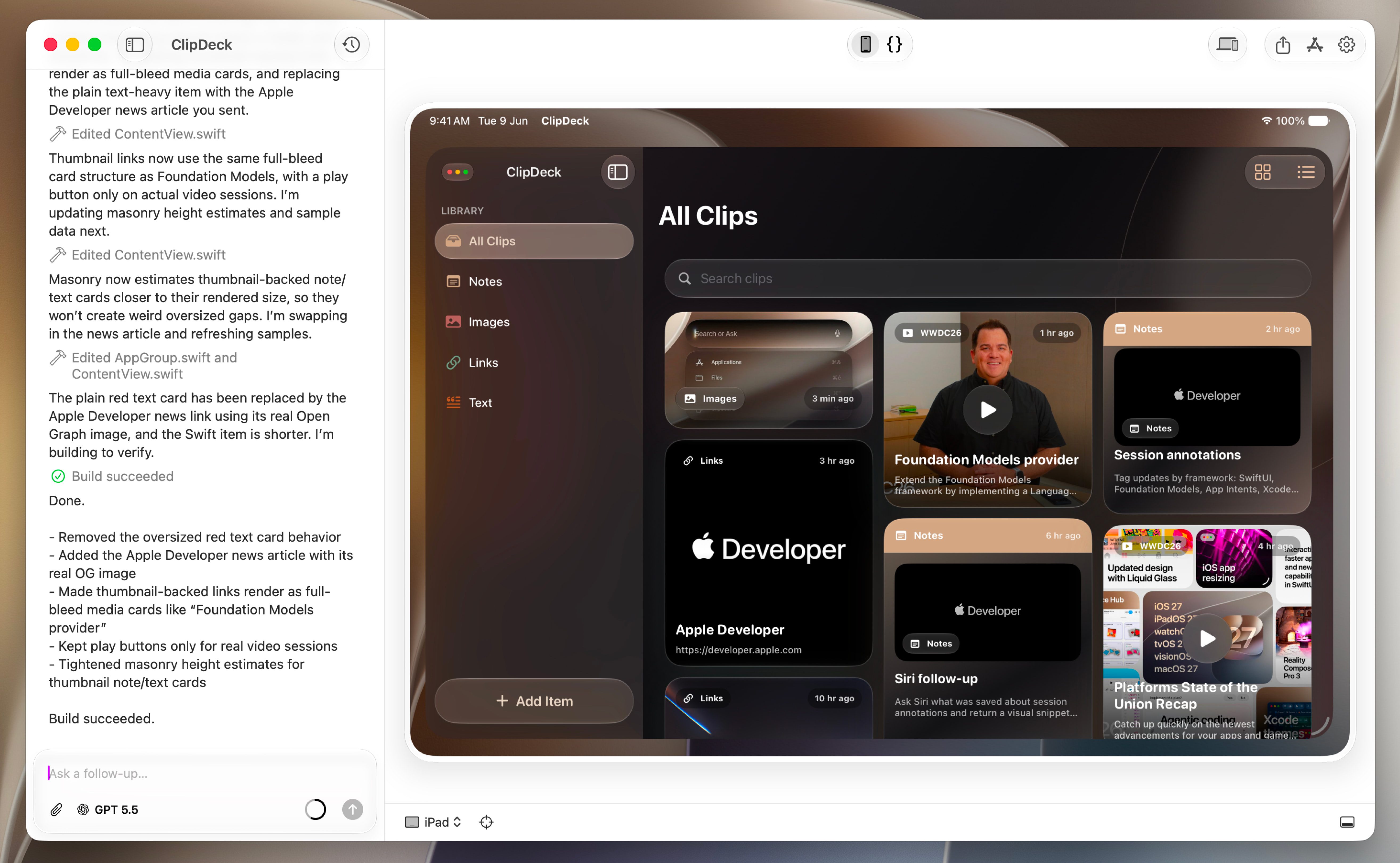 Building with iPadOS 27 in Bitrig